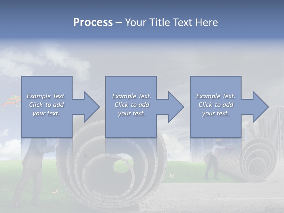 Illustration City Town PowerPoint Template