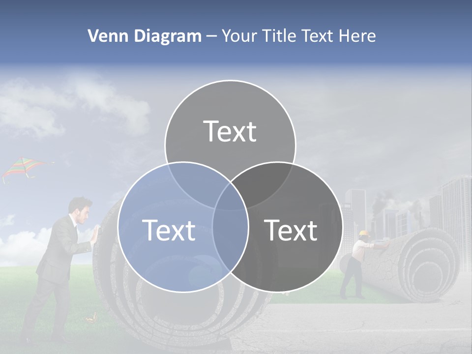 Illustration City Town PowerPoint Template