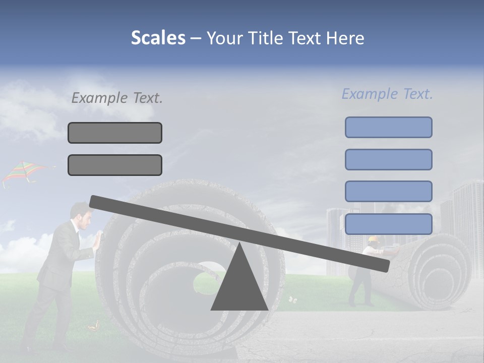 Illustration City Town PowerPoint Template