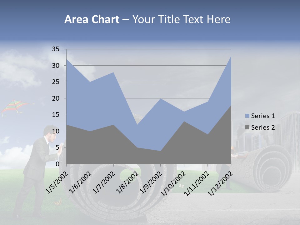 Illustration City Town PowerPoint Template