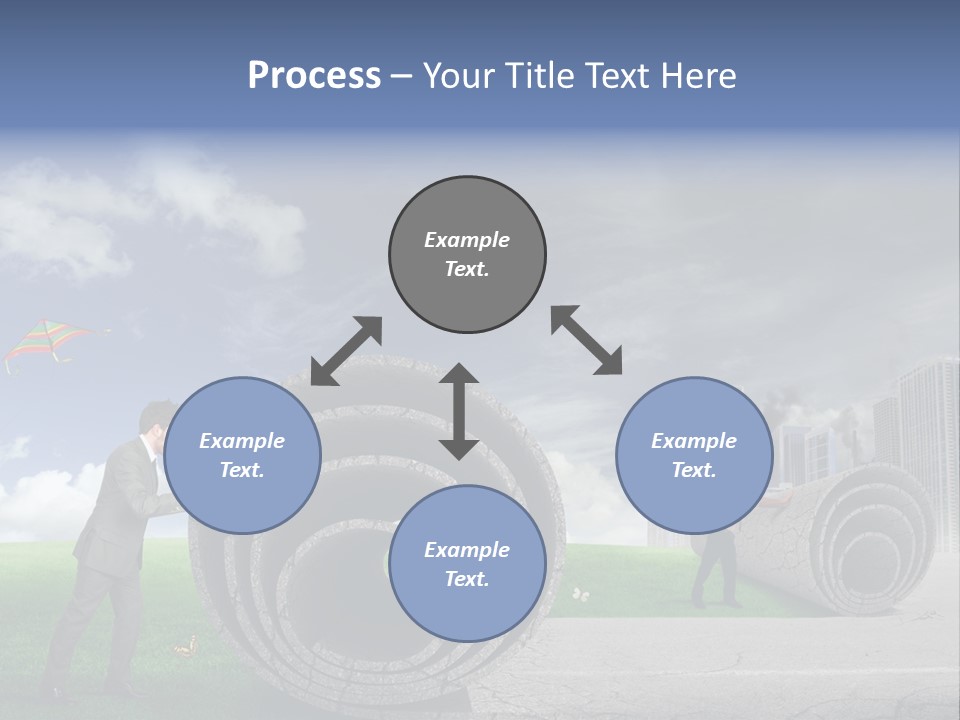 Illustration City Town PowerPoint Template
