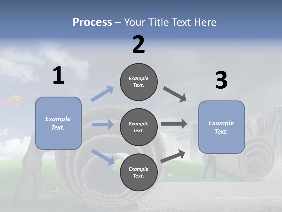 Illustration City Town PowerPoint Template