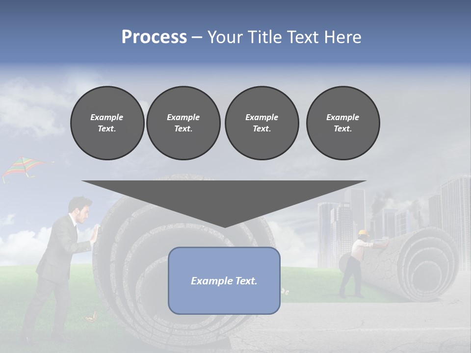 Illustration City Town PowerPoint Template