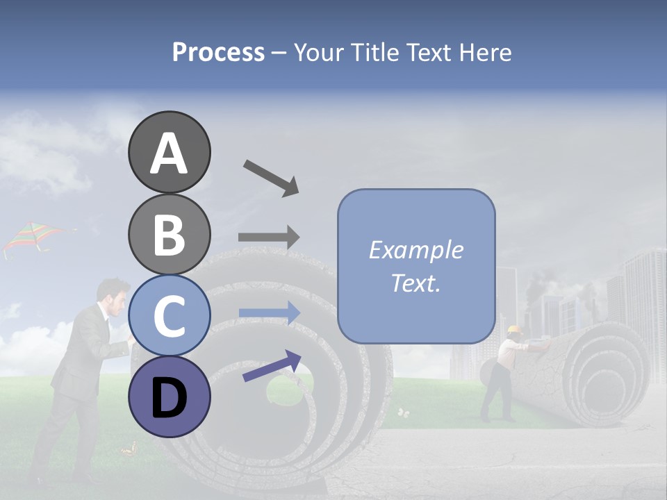 Illustration City Town PowerPoint Template