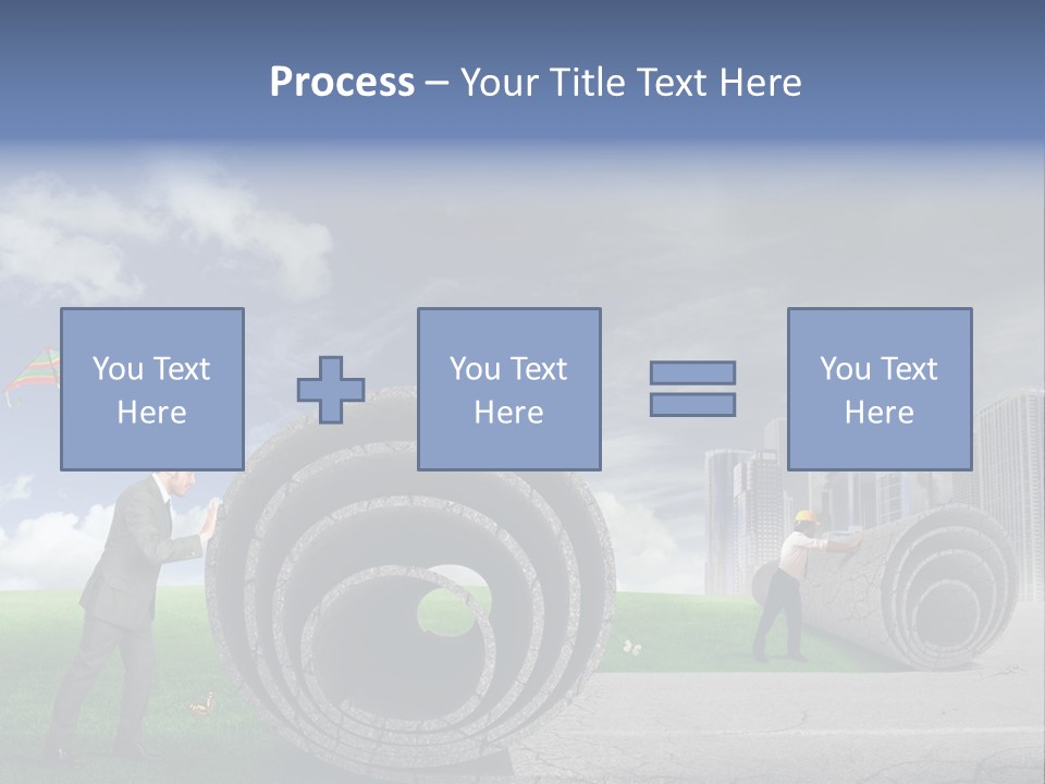 Illustration City Town PowerPoint Template