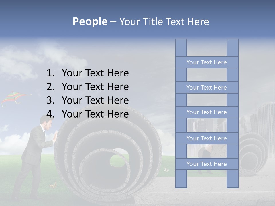 Illustration City Town PowerPoint Template