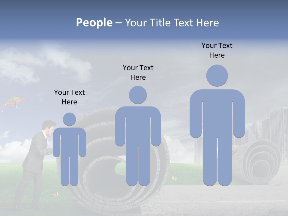 Illustration City Town PowerPoint Template