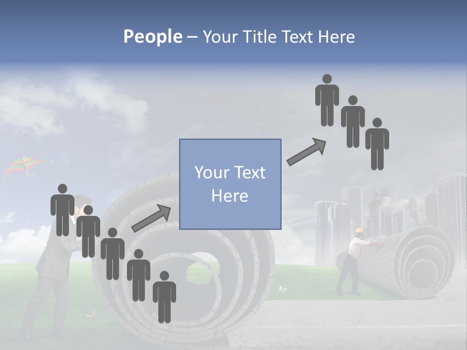 Illustration City Town PowerPoint Template