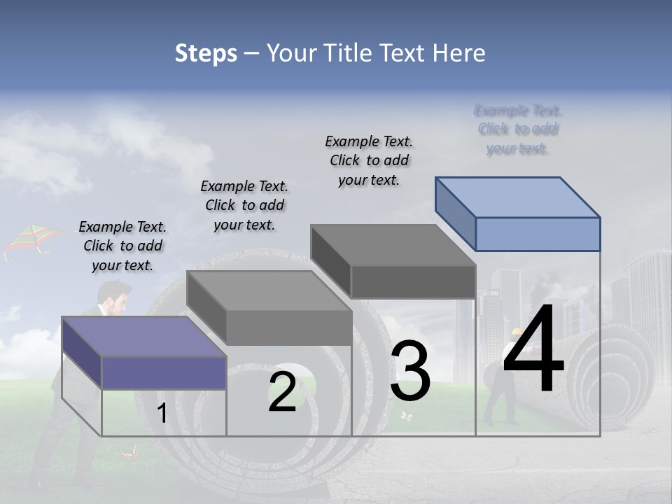 Illustration City Town PowerPoint Template