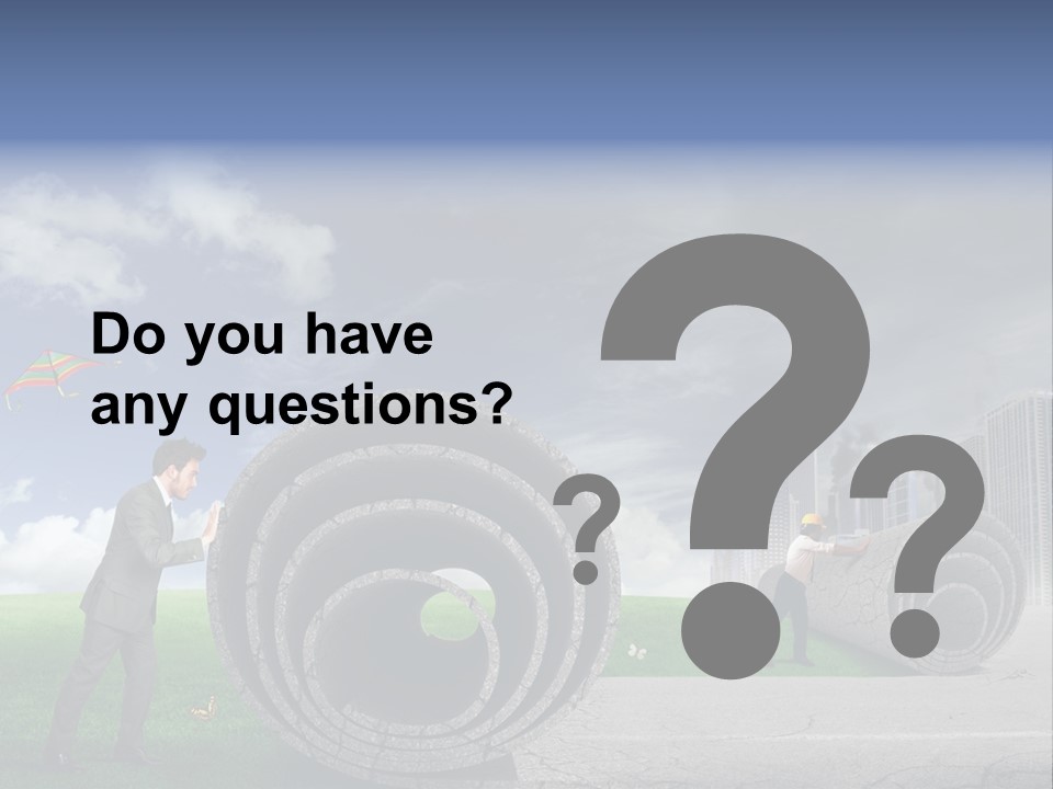 Illustration City Town PowerPoint Template