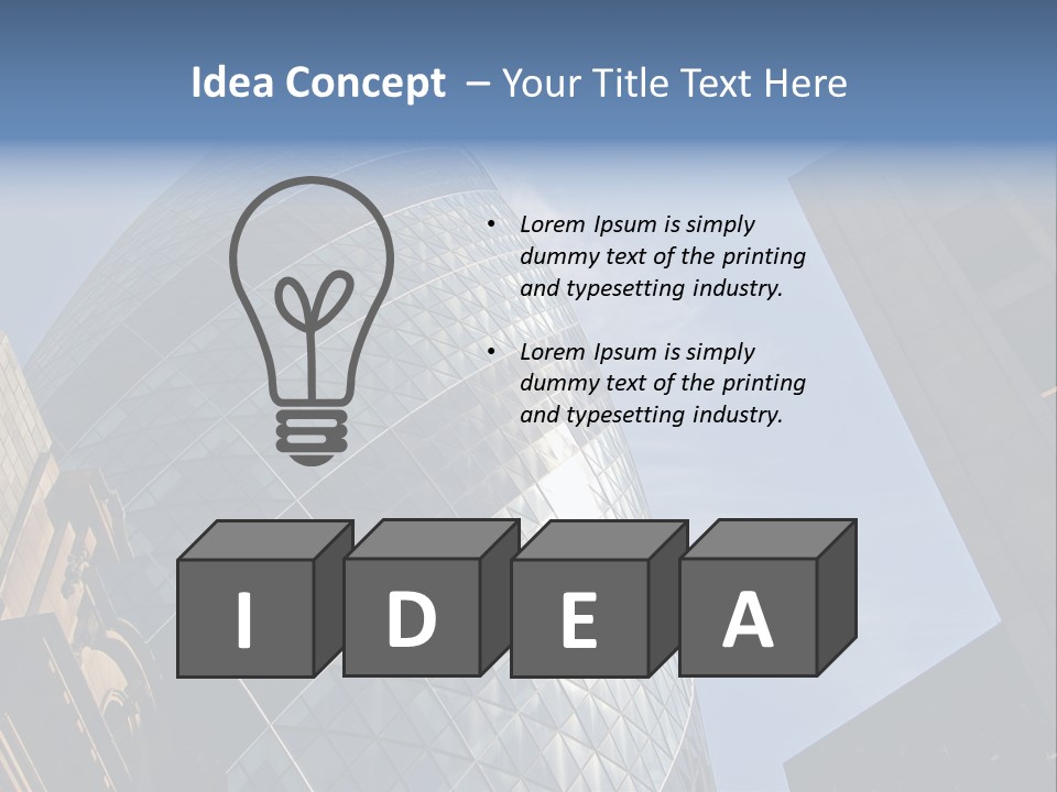 Cube Big Illustration PowerPoint Template