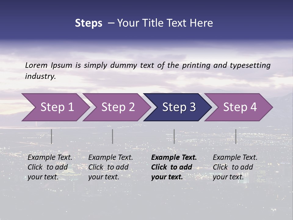 Abstract Skyscraper Graphic PowerPoint Template