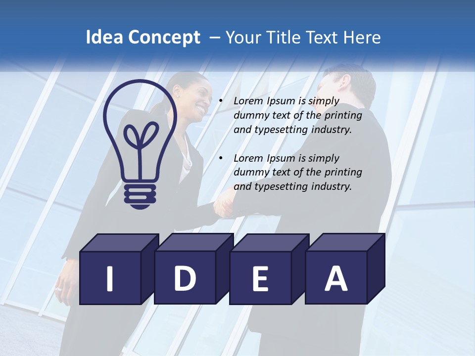 Light Cube Skyscraper PowerPoint Template