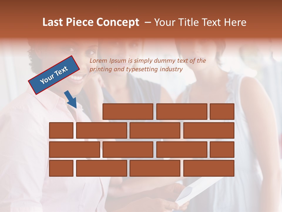 Tall Downtown Illustration PowerPoint Template