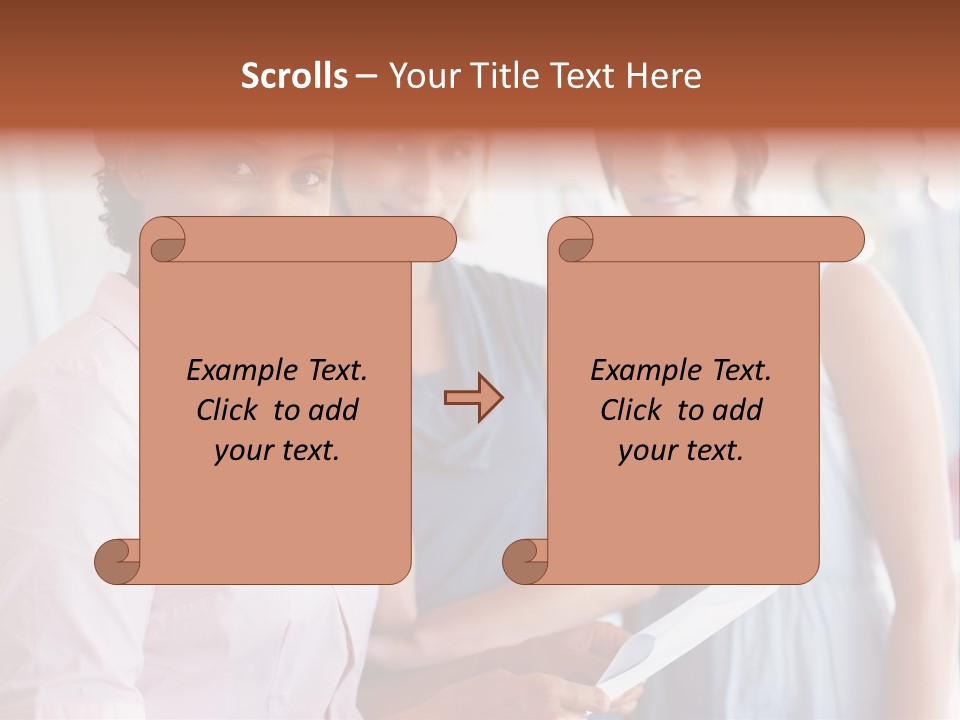 Tall Downtown Illustration PowerPoint Template