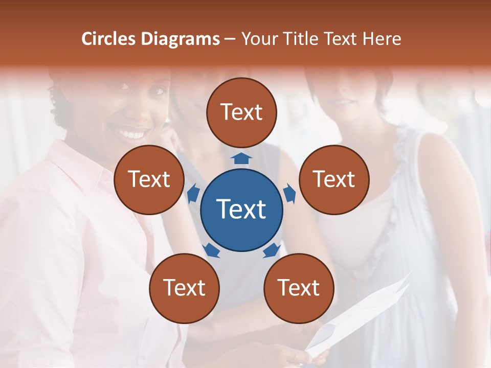 Tall Downtown Illustration PowerPoint Template