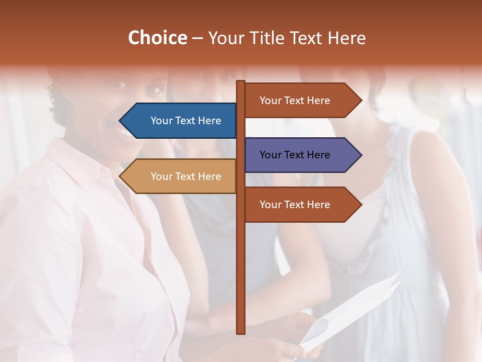 Tall Downtown Illustration PowerPoint Template