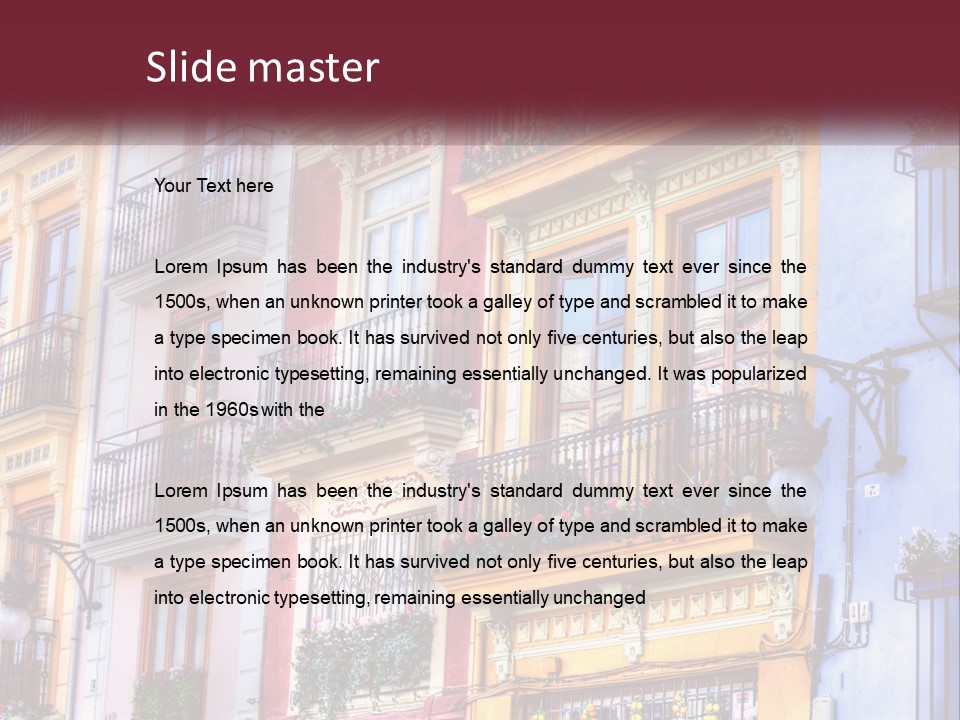 View Downtown Urban PowerPoint Template