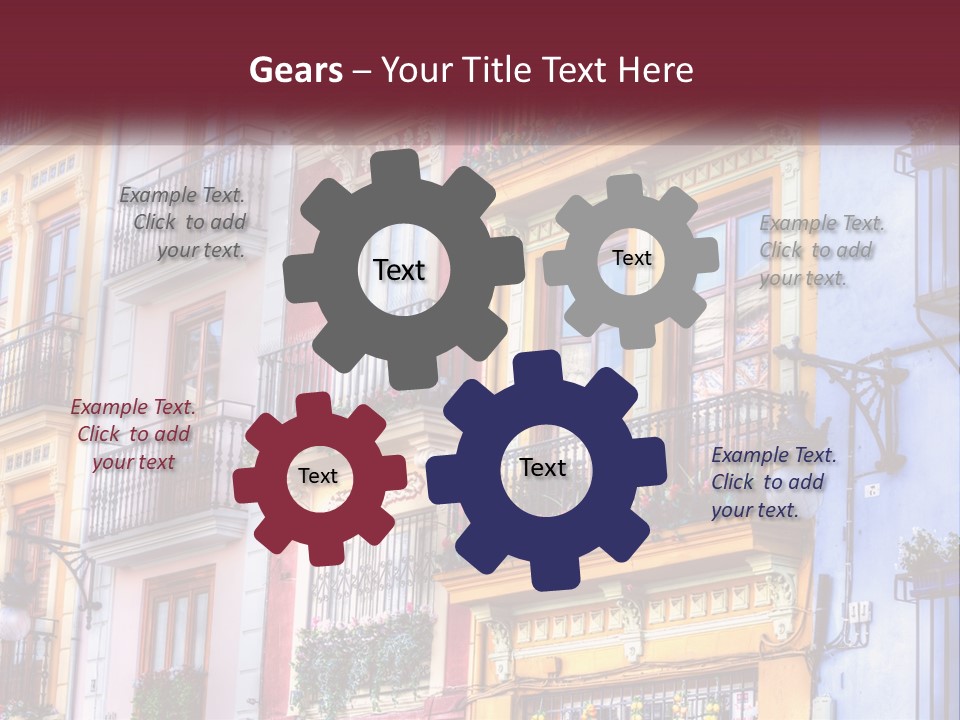 View Downtown Urban PowerPoint Template