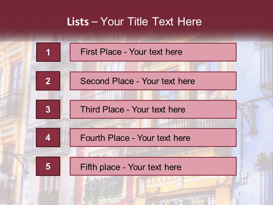 View Downtown Urban PowerPoint Template