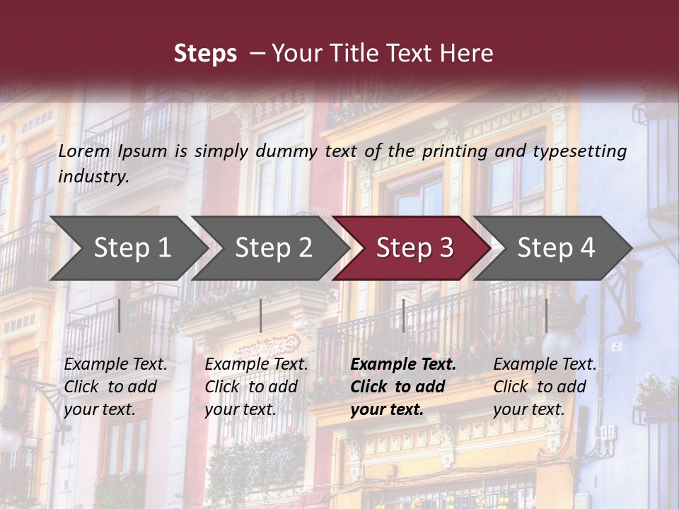 View Downtown Urban PowerPoint Template