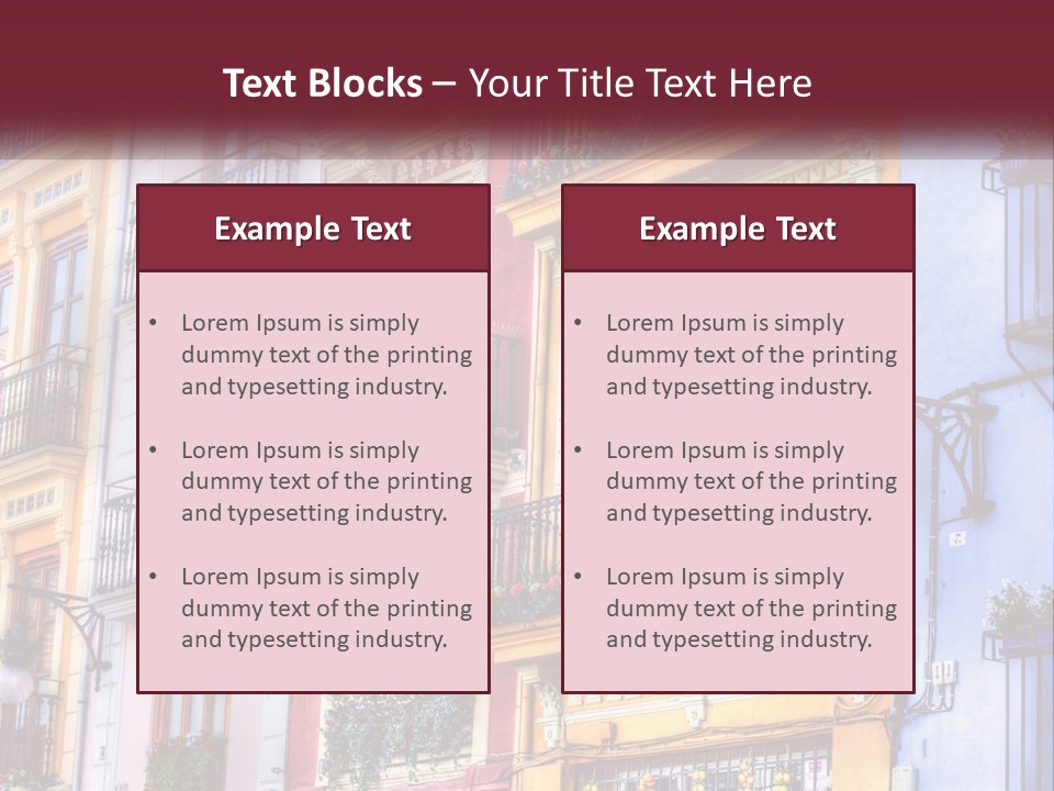 View Downtown Urban PowerPoint Template