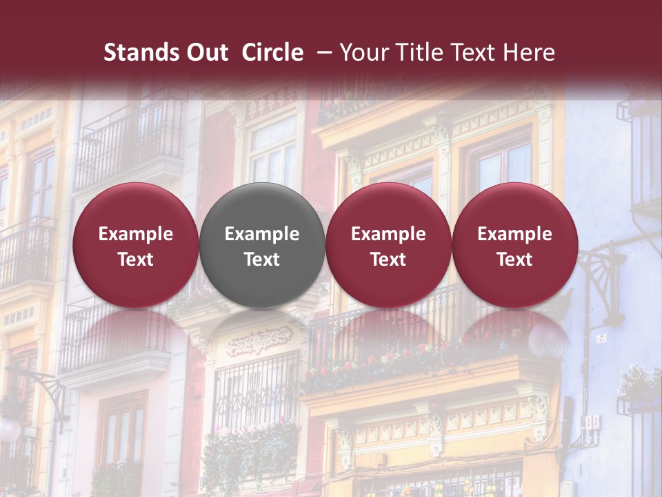 View Downtown Urban PowerPoint Template