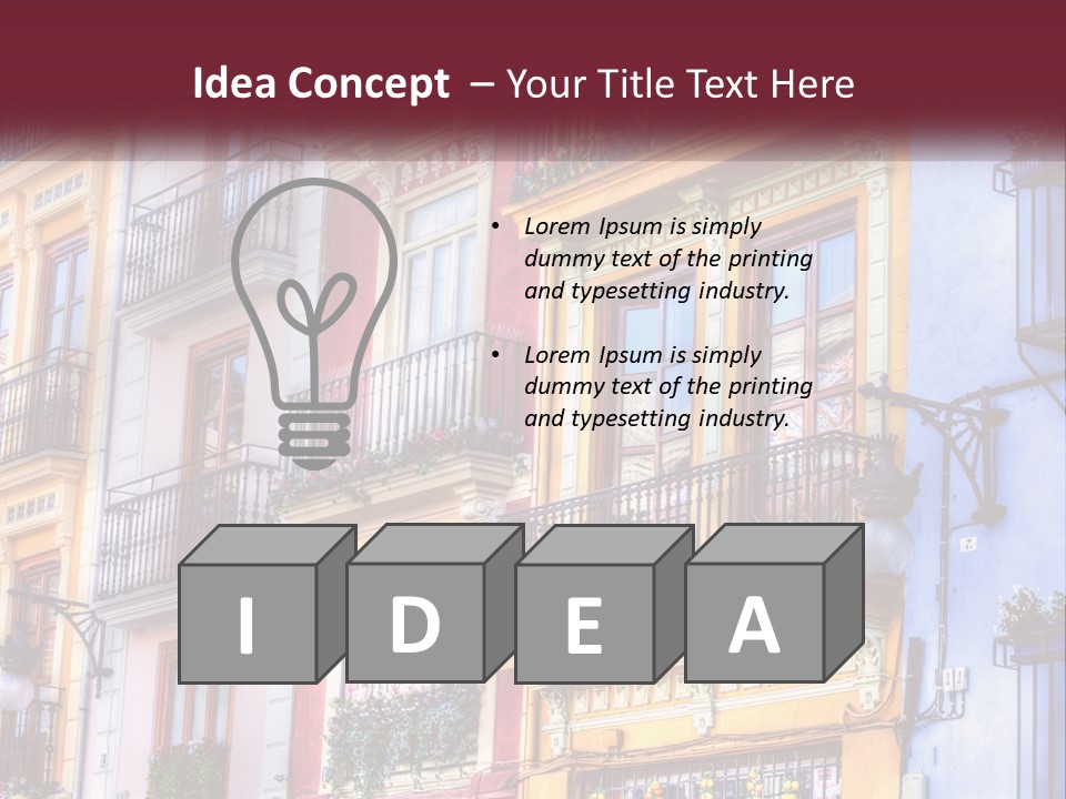 View Downtown Urban PowerPoint Template