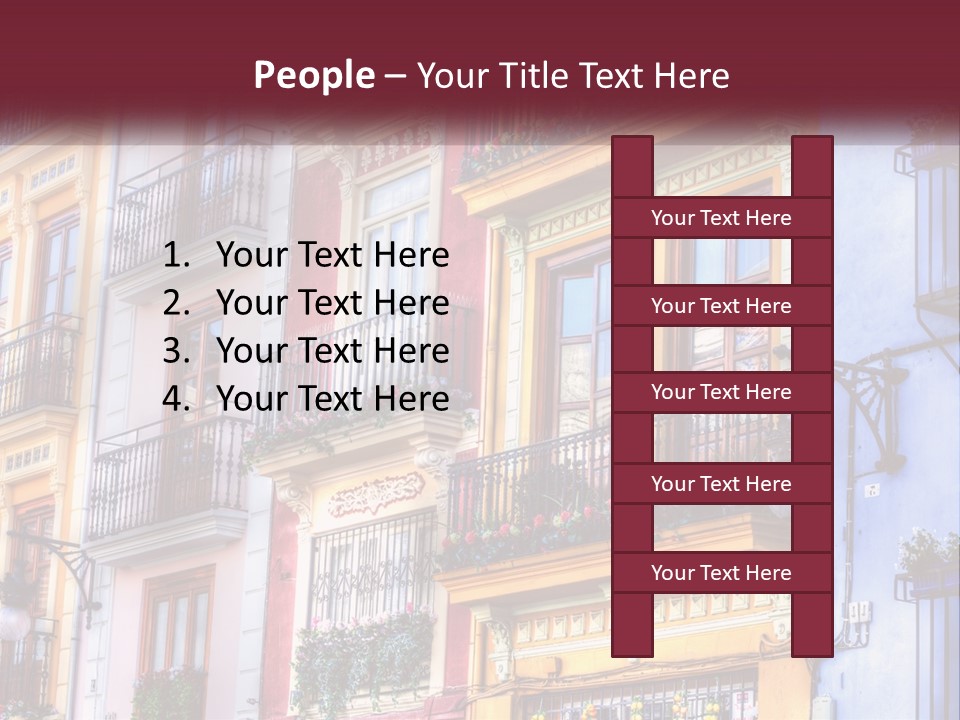 View Downtown Urban PowerPoint Template