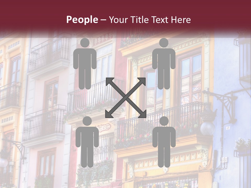 View Downtown Urban PowerPoint Template