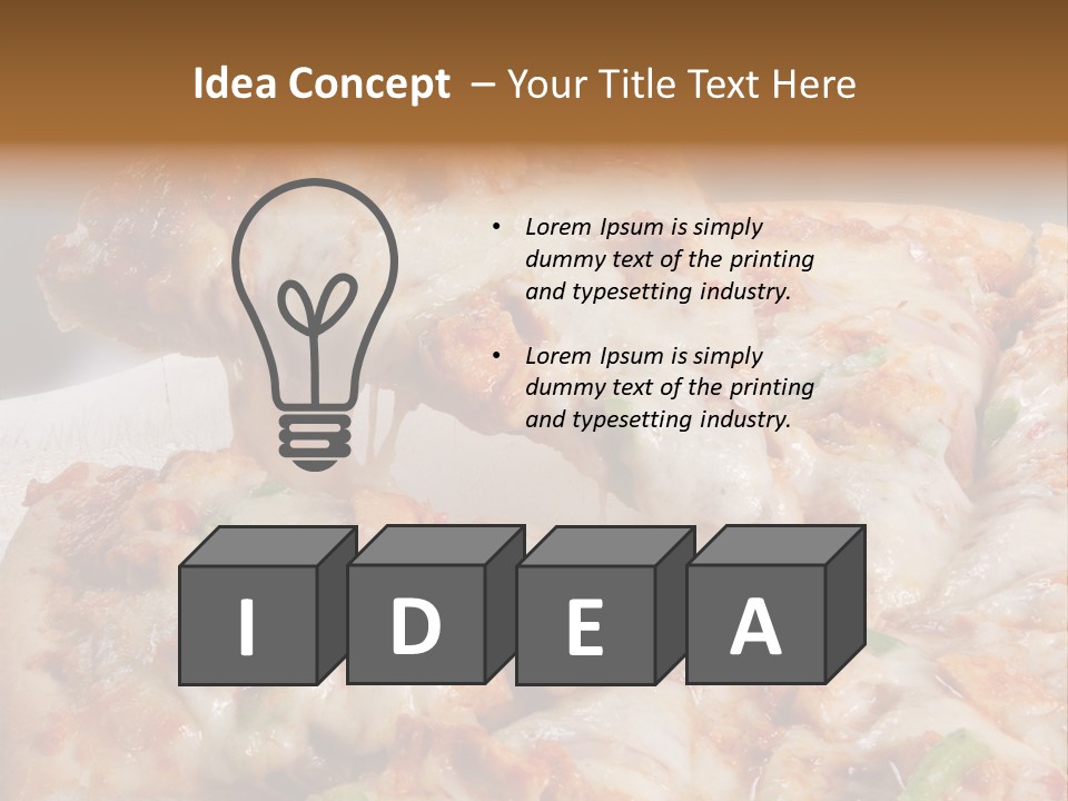 Town Illustration Black PowerPoint Template