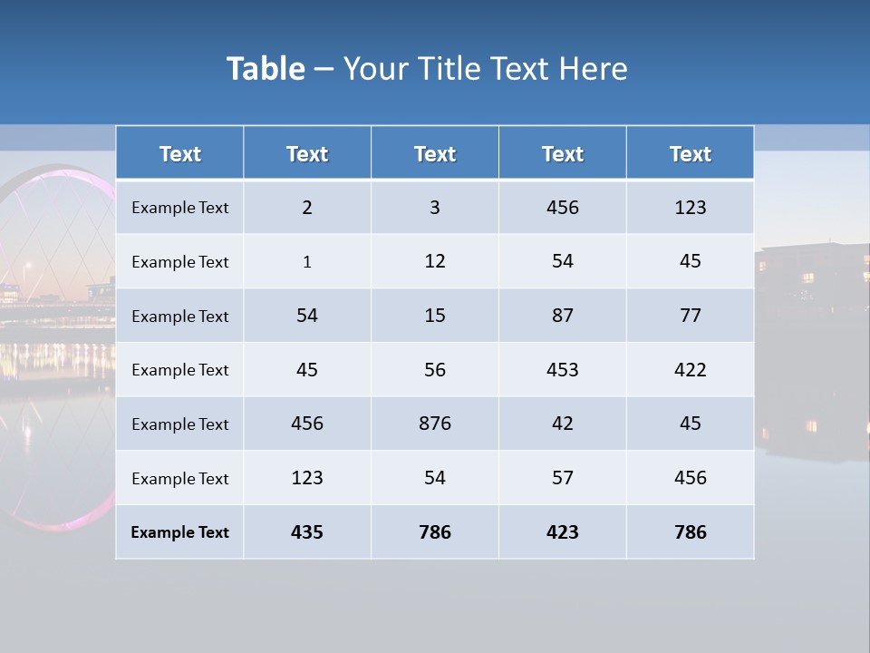 Square Illustration Downtown PowerPoint Template