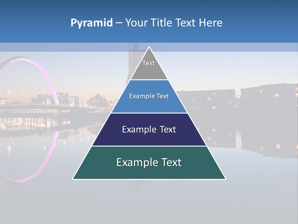 Square Illustration Downtown PowerPoint Template