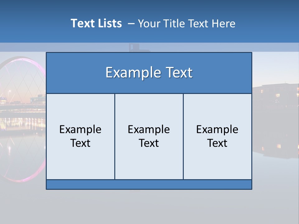 Square Illustration Downtown PowerPoint Template