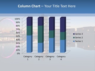 Square Illustration Downtown PowerPoint Template