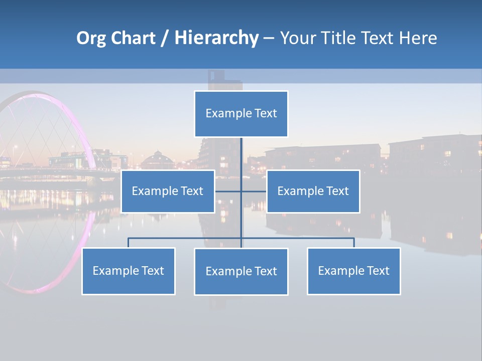 Square Illustration Downtown PowerPoint Template