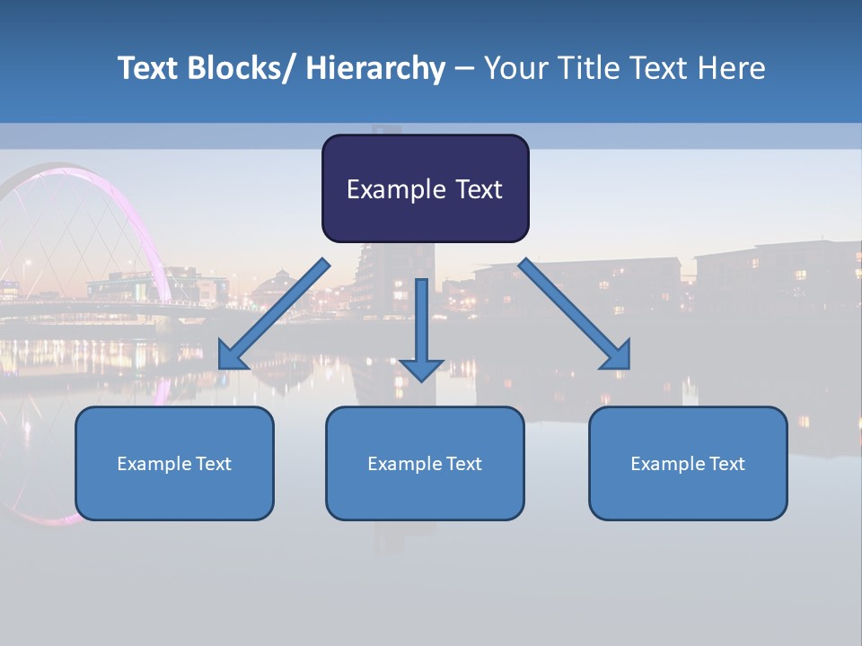 Square Illustration Downtown PowerPoint Template