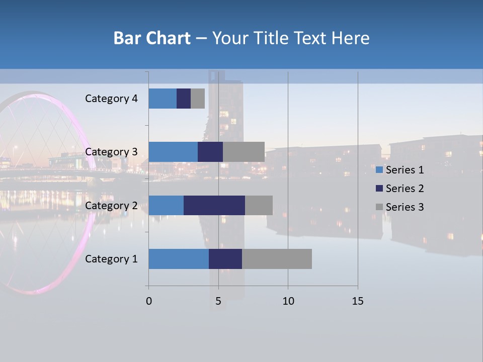 Square Illustration Downtown PowerPoint Template