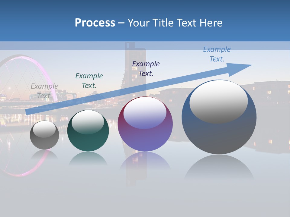 Square Illustration Downtown PowerPoint Template