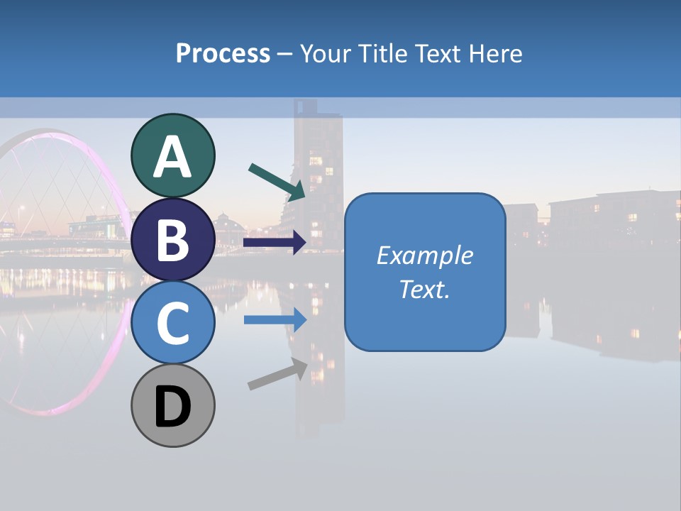 Square Illustration Downtown PowerPoint Template
