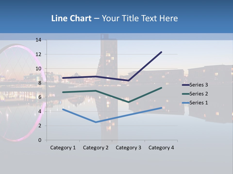 Square Illustration Downtown PowerPoint Template