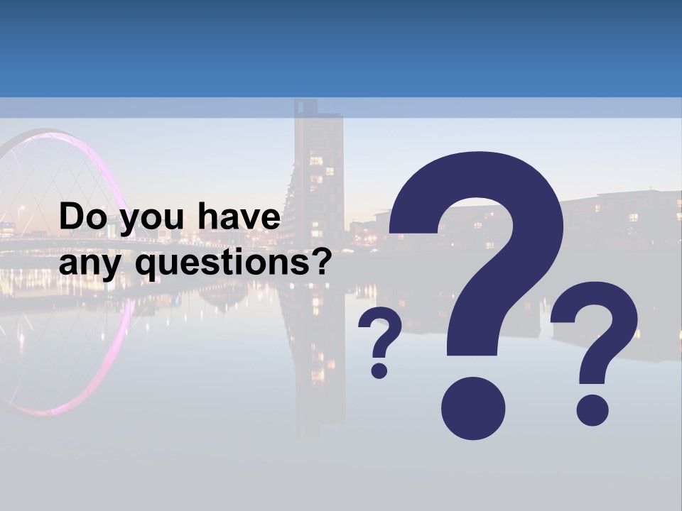 Square Illustration Downtown PowerPoint Template