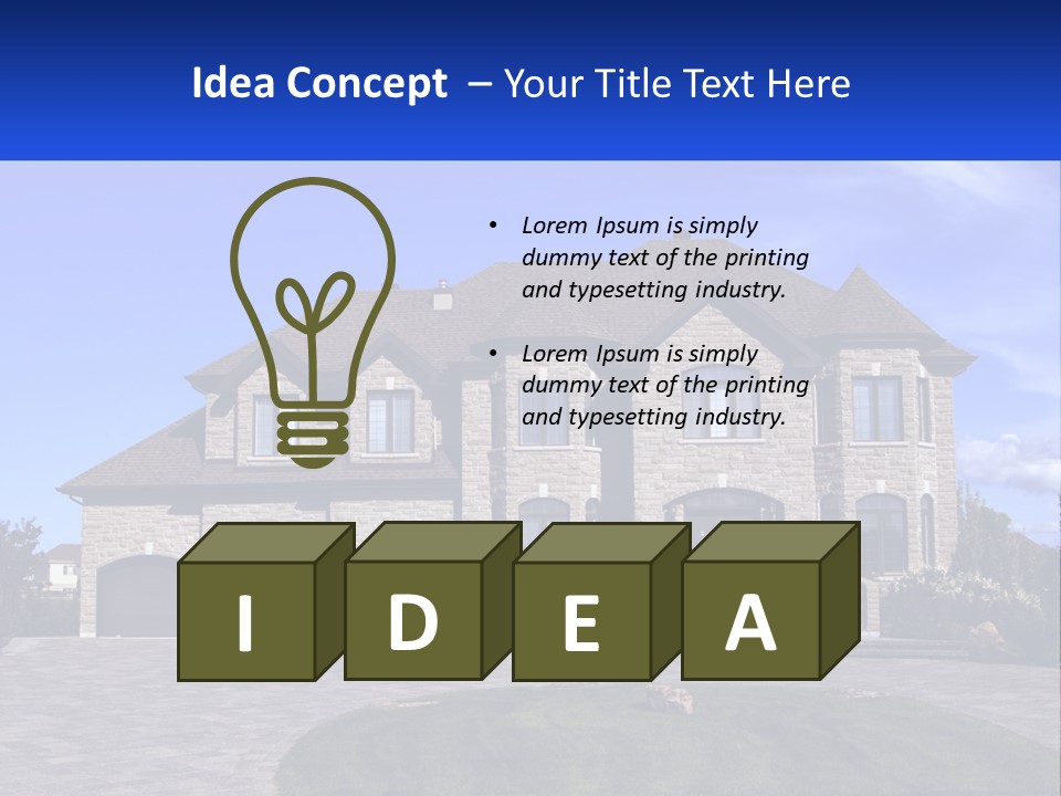 Skyscraper Light Square PowerPoint Template
