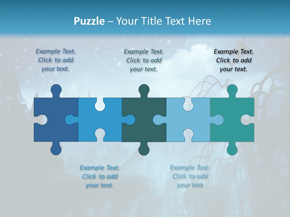 Black Background Cityscape PowerPoint Template