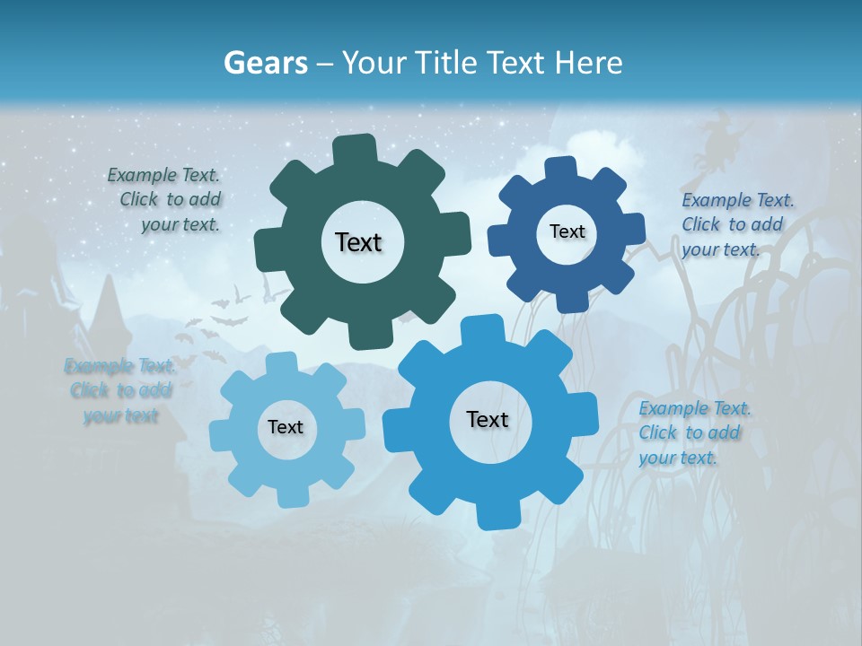 Black Background Cityscape PowerPoint Template