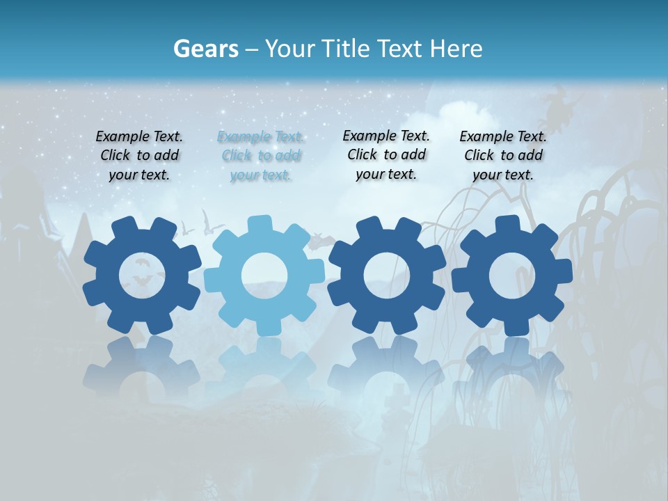 Black Background Cityscape PowerPoint Template