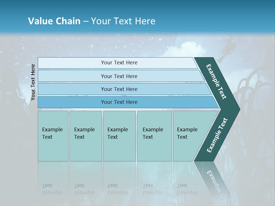 Black Background Cityscape PowerPoint Template