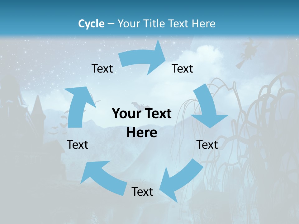 Black Background Cityscape PowerPoint Template