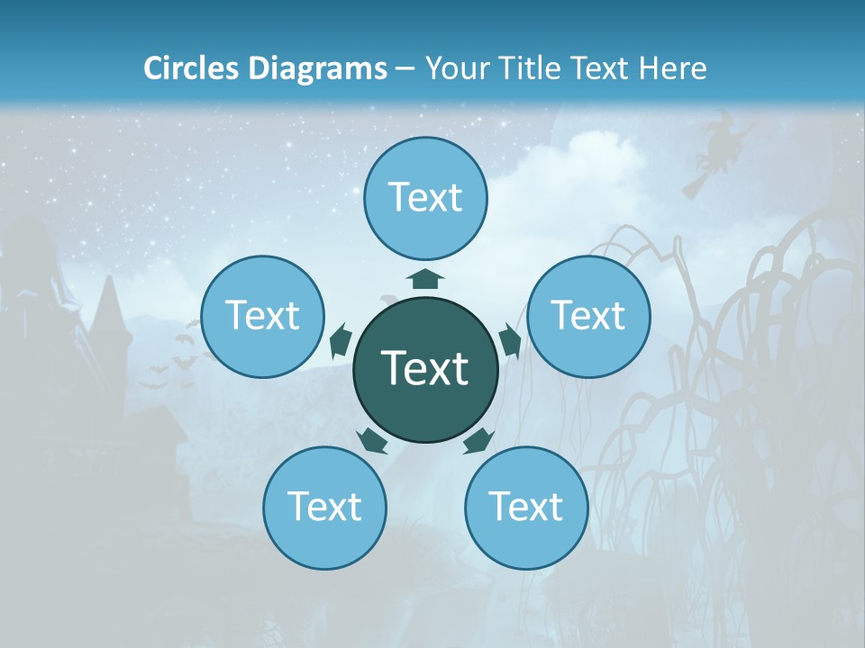 Black Background Cityscape PowerPoint Template