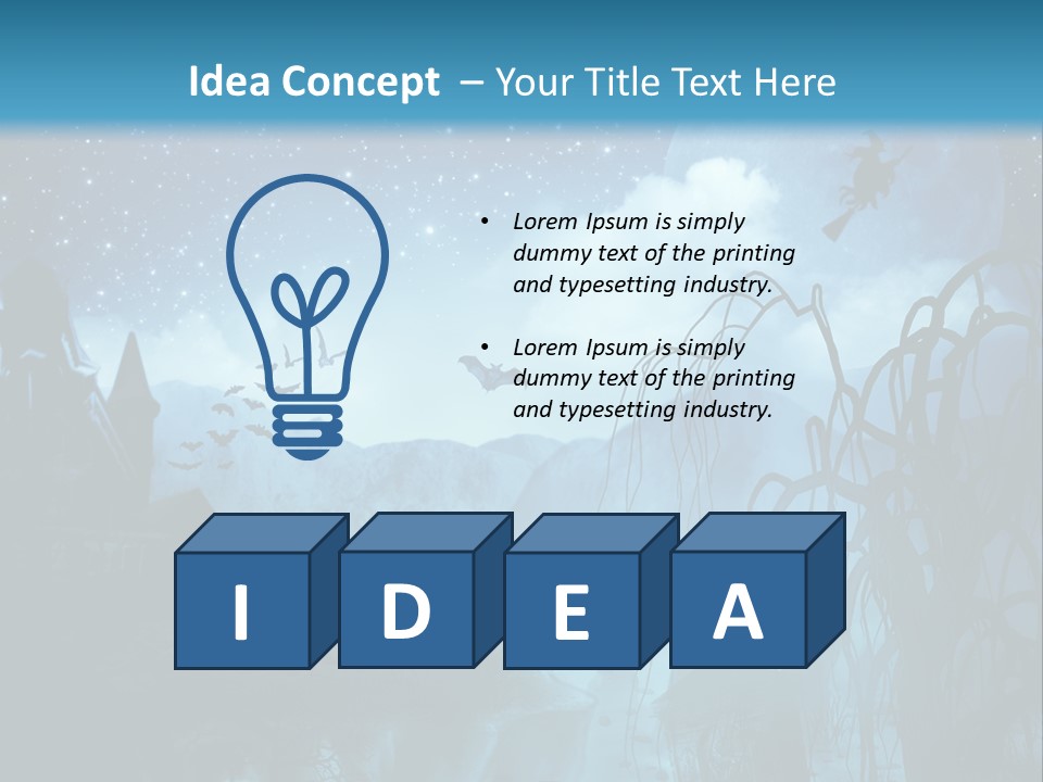 Black Background Cityscape PowerPoint Template